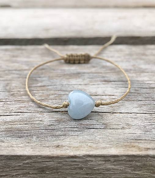 Náramky - Náramok so srdiečkom - jadeit  - 12265576_