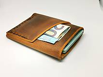 Peňaženky - kožená minimalistická origami peňaženka - 12266594_