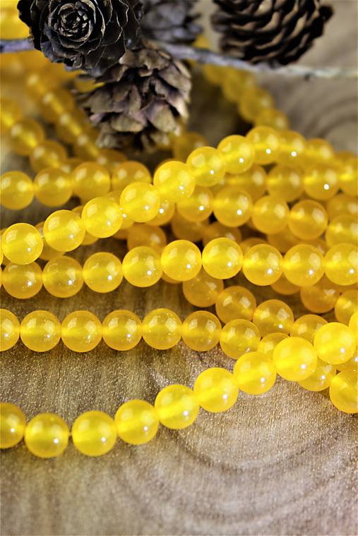 Minerály - "citrín" korálky 8mm - 12268839_