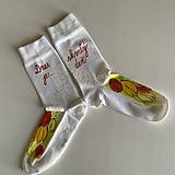 Ponožky, pančuchy, obuv - Motivačné maľované ponožky s nápisom "Dnes je skvelý deň" (Kvetinkové) - 12267691_