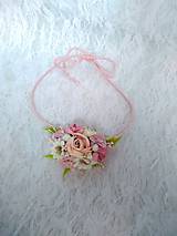 Náhrdelníky - kvetinový náhrdelník pastelovo ružový - 12271801_