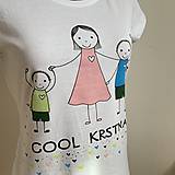 Topy, tričká, tielka - Originálne maľované tričko s 3 postavičkami - 12273159_