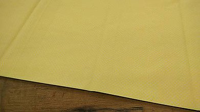 Textil - Bavlnená látka - Bodky na žltom 2 mm- cena za 10 cm - 12276984_