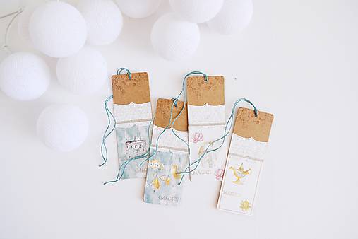 Papiernictvo - Záložky - lampióny hnedé - 12278829_