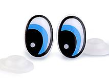 Bezpečnostné oči, 14x22 mm, bielo-modré (cena za 1 pár)