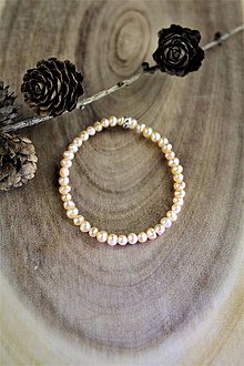 Náramky - perly náramok (prírodná perla 4-5mm) - 12277334_