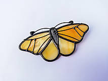 Brošne - Motýlia brošňa (Žltá) - 12279345_