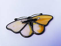 Brošne - Motýlia brošňa (Žltá) - 12279350_