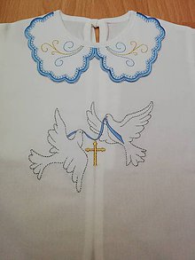 Detské oblečenie - Košieľka na krst Bird M - 12277042_