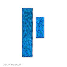 Náušnice - VISION collection / rectangle blue earrings - 50% - 12280089_