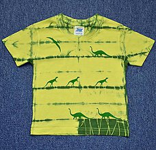 Detské oblečenie - Žlutozelené dětské tričko s dinosaury (2 roky) 11709823 - 12278678_
