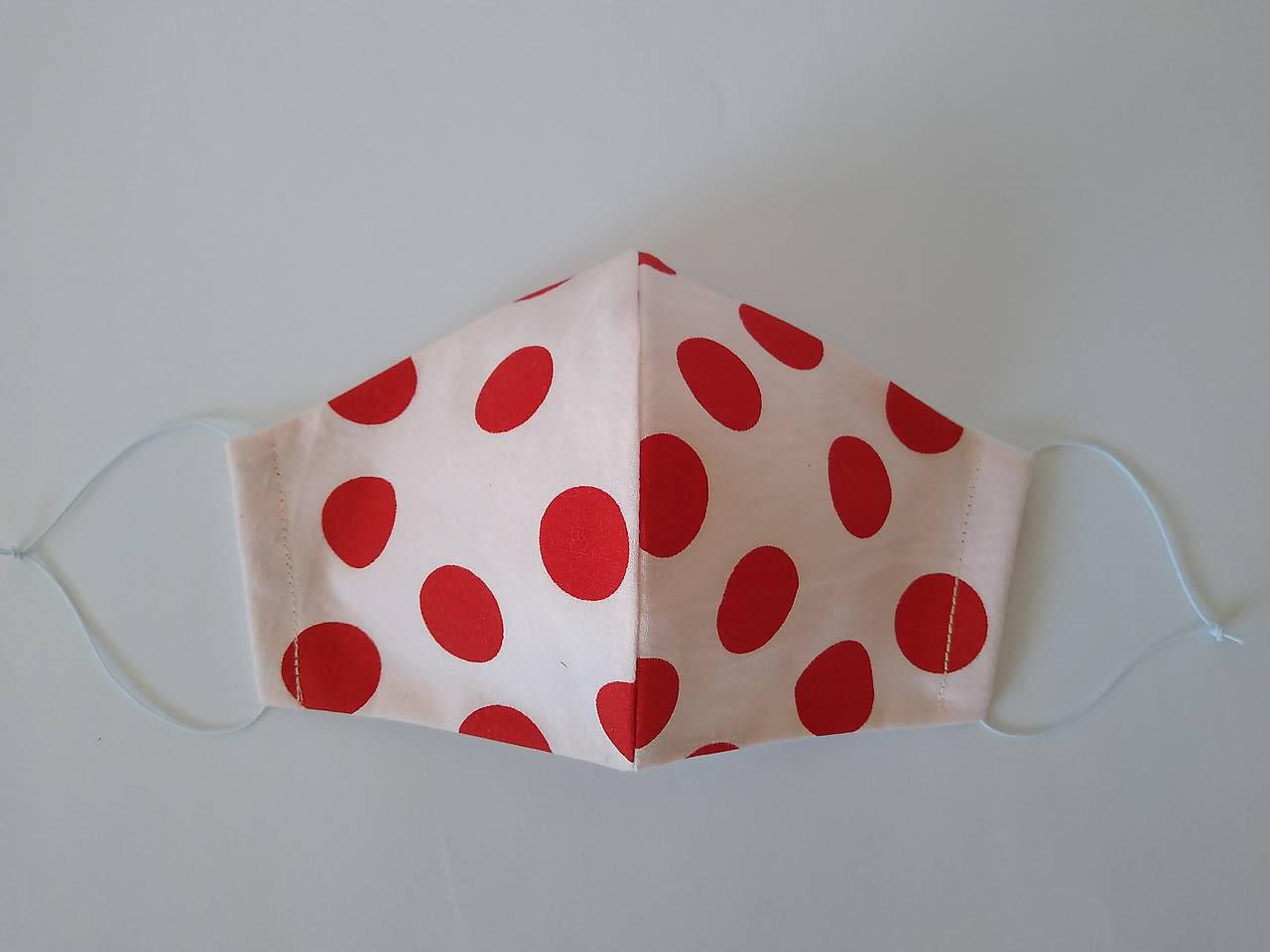 Dizajnové rúško bodka BČ tvarované dvojvrstvové