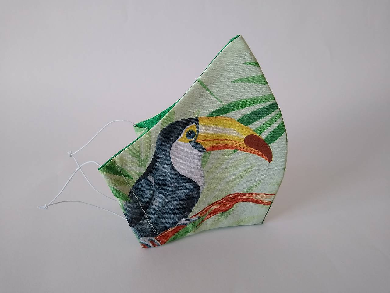 Dizajnové rúško tukan tvarované dvojvrstvové