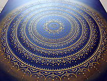 Obrazy - Mandala  NEKONEČNÁ LÁSKA A ŠTASTIE ❤️ (blue) 80 x 80 - 12283523_