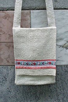 Iné tašky - Kapsa z ručne tkaného plátna - 12281024_