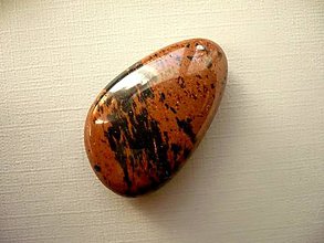 Minerály - Placka - obsidián moka 37 mm, č.869f - 12283136_