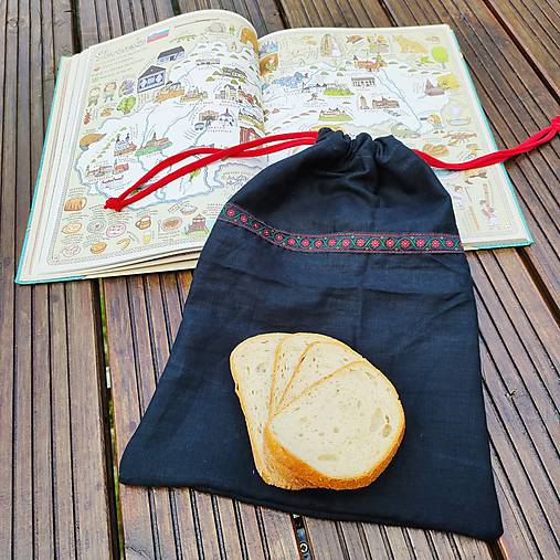 Úžitkový textil - Zero waste Ľanové vreckúško s podšívkou - 12284647_