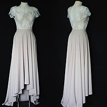 Šaty - Moderné svadobné šaty s high-low sukňou rôzne farby - 12287471_