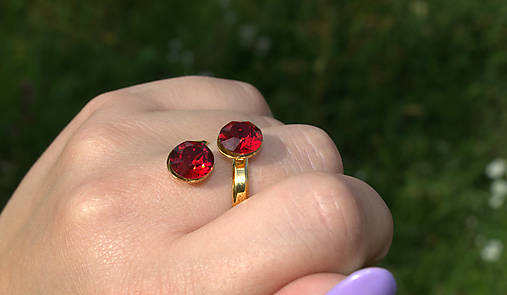 Duo Swarovski Element v pozlátenom striebre