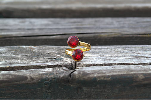 Duo Swarovski Element v pozlátenom striebre