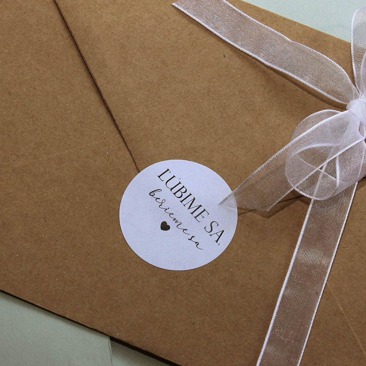 Okrúhla samolepka na oznámenie - set 24 ks