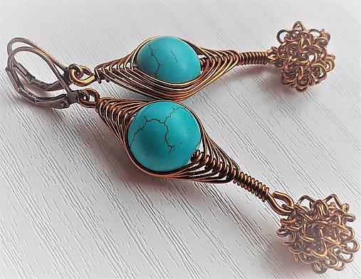 Náušnice - náušničky KLARISKY S TYRKENITOM - 12289609_