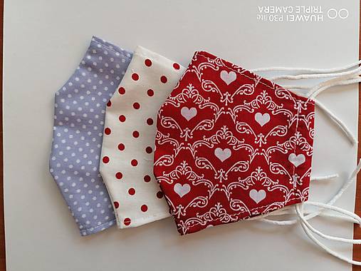 Rúška - Set 3 ks letných 1 a 2 vrstvovych tvarovaných rušok mix - 12291098_