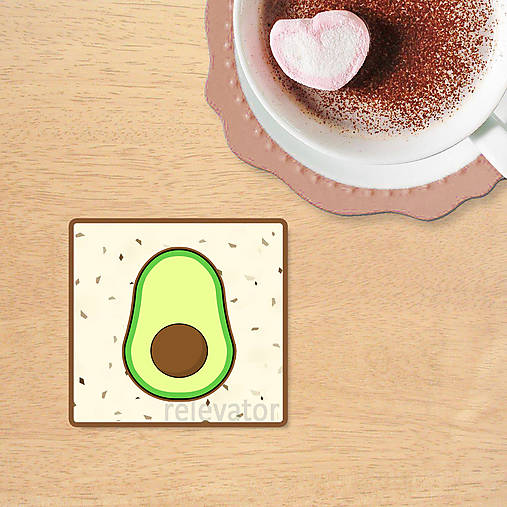 Dekorácie - Stracciatella potlač na koláčik ovocná edícia (avokádo) - 12291249_
