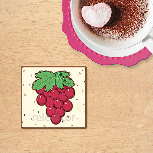 Dekorácie - Stracciatella potlač na koláčik ovocná edícia (hrozno) - 12291256_