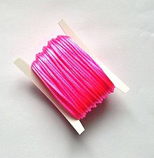 Galantéria - Nylonová šnúrka 1 mm lesklá - 10 m (36 - ružová neon) - 12294421_