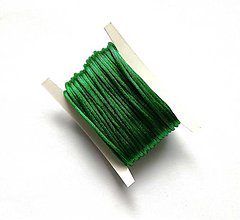 Galantéria - Nylonová šnúrka 1 mm lesklá - 10 m (40 - zelená tmavá) - 12294425_