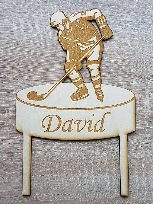 Drevený zapich hokej 13cm