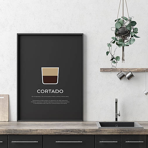 Grafika - CORTADO, minimalistický print čierny - 12295624_
