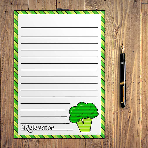 Papiernictvo - Detské maxi - linajkový papier - vegánske :D (brokolica) - 12292828_