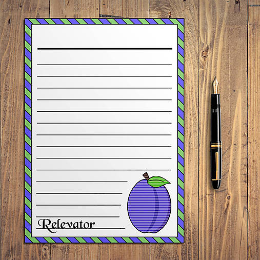 Papiernictvo - Detské maxi - linajkový papier - vegánske :D (slivka) - 12292832_