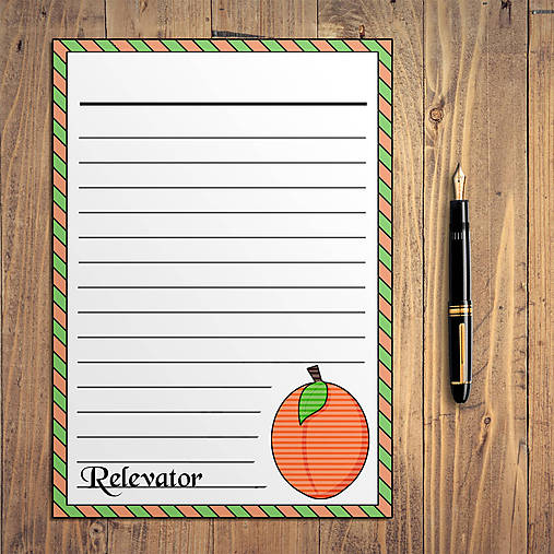 Papiernictvo - Detské maxi - linajkový papier - vegánske :D (marhuľa) - 12292833_
