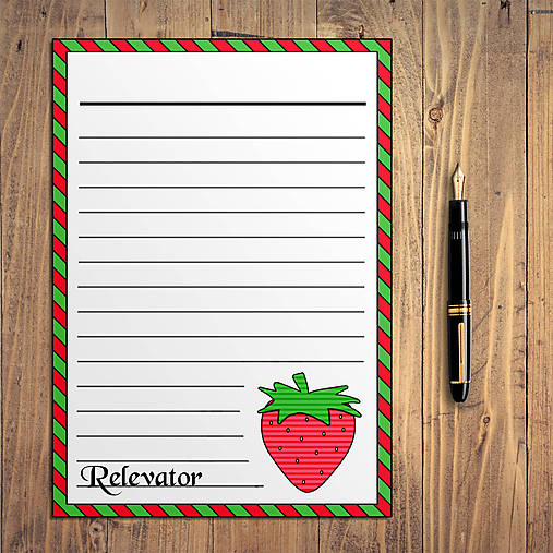 Papiernictvo - Detské maxi - linajkový papier - vegánske :D (jahoda) - 12292837_