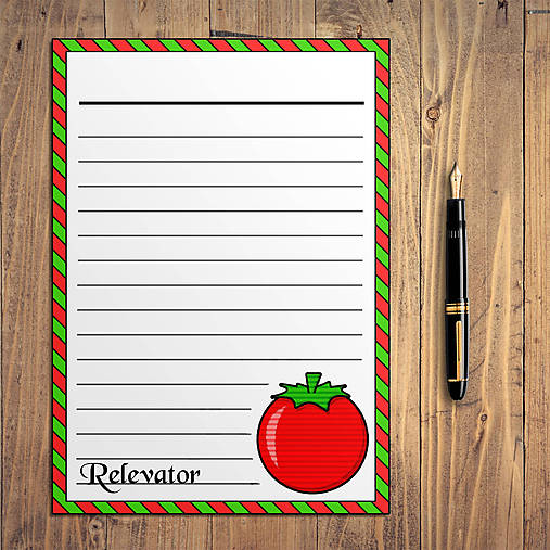 Papiernictvo - Detské maxi - linajkový papier - vegánske :D (paradajka) - 12292867_