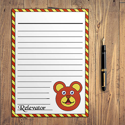 Detské doplnky - Detské maxi - linajkový papier - zvieratká (macko) - 12292910_
