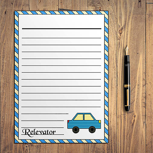 Papiernictvo - Detské maxi - linajkový papier - život (autíčko) - 12293270_