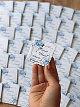 Darčeky pre svadobčanov - Magnetky pre svadobčanov modré ruže - 12297728_