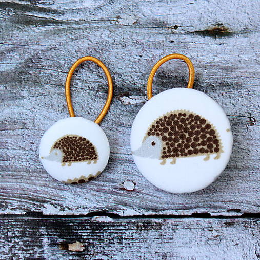 Detské doplnky - Gumičky do vlasov Ježkovia (s detskou gumickou) - 12301769_