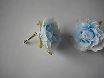 náušnice modré kvety