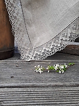 Úžitkový textil - Ľanový obrus Luxury Linen Natur (160x120 cm) - 12302427_