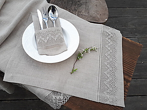 Úžitkový textil - Ľanové prestieranie Luxury Linen Natur - 12302342_