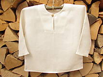 Detské oblečenie - Baby ľanové tričko white - 12303548_
