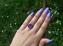 Prstene - Prsteň Swarovski Element z pozláteného striebra ružovým zlatom - 12304212_