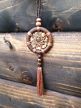 Iné šperky - Wood mandala čistenia aury - 12303864_