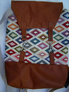 Batohy - ruksačik "kosoštvorce" - 12308436_