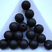 Korálky - Plast MATT 10mm-10ks (čierna) - 12307798_